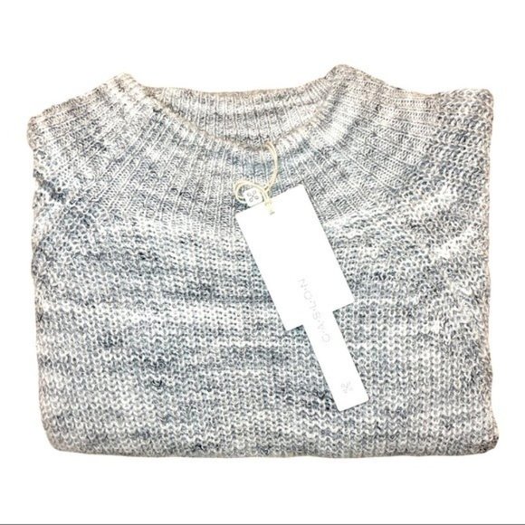 CASLON Space Dye Mock Neck Sweater in Grey - NWT - Picture 2 of 2